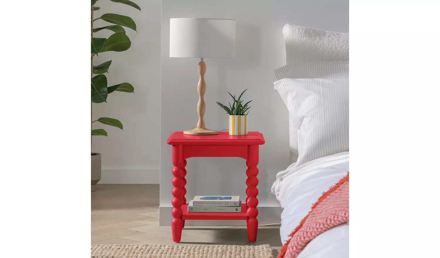 Habitat Blaire Bedside Table - Red