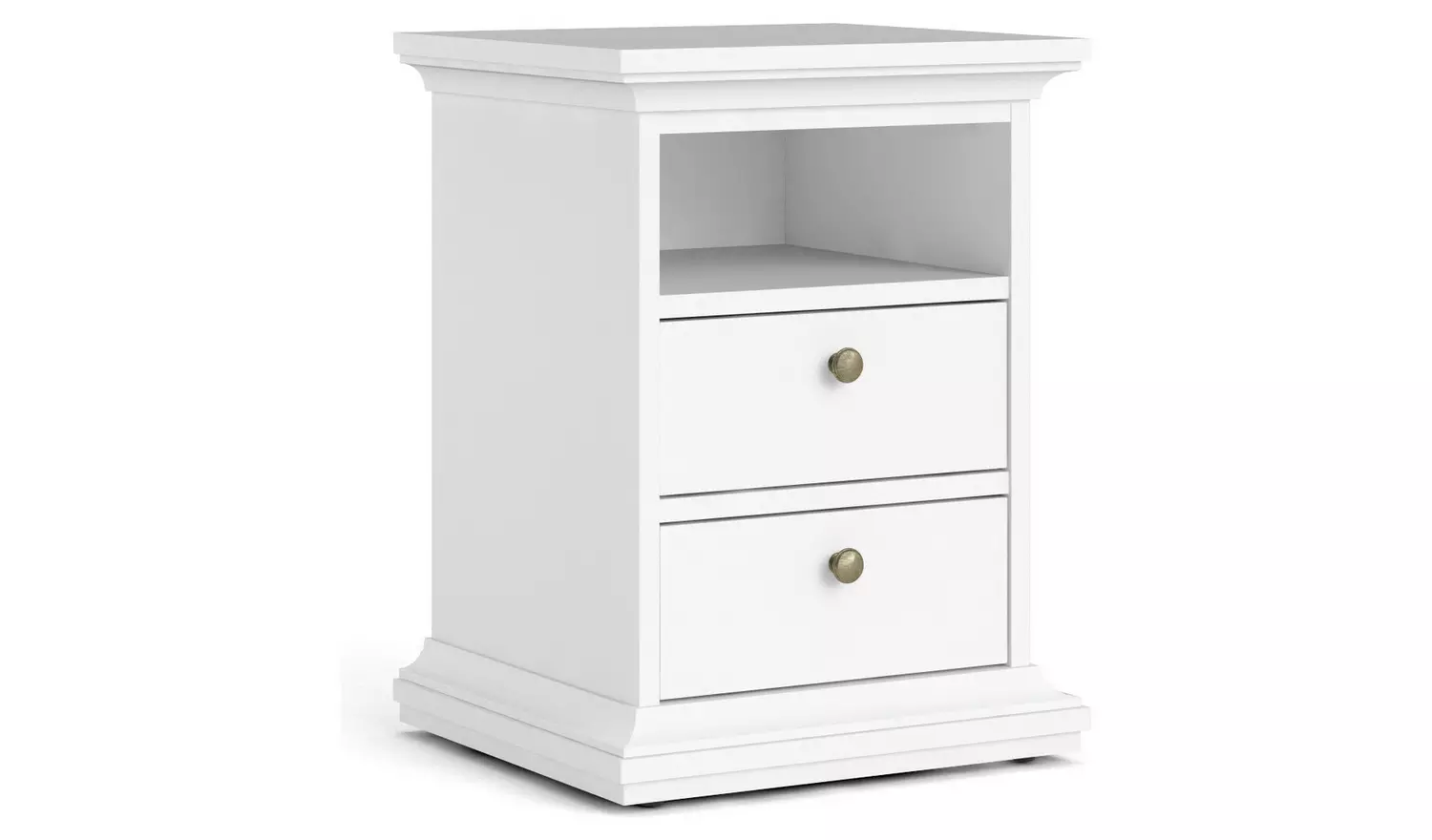 TvilumParis 2 Drawer Bedside Table - White