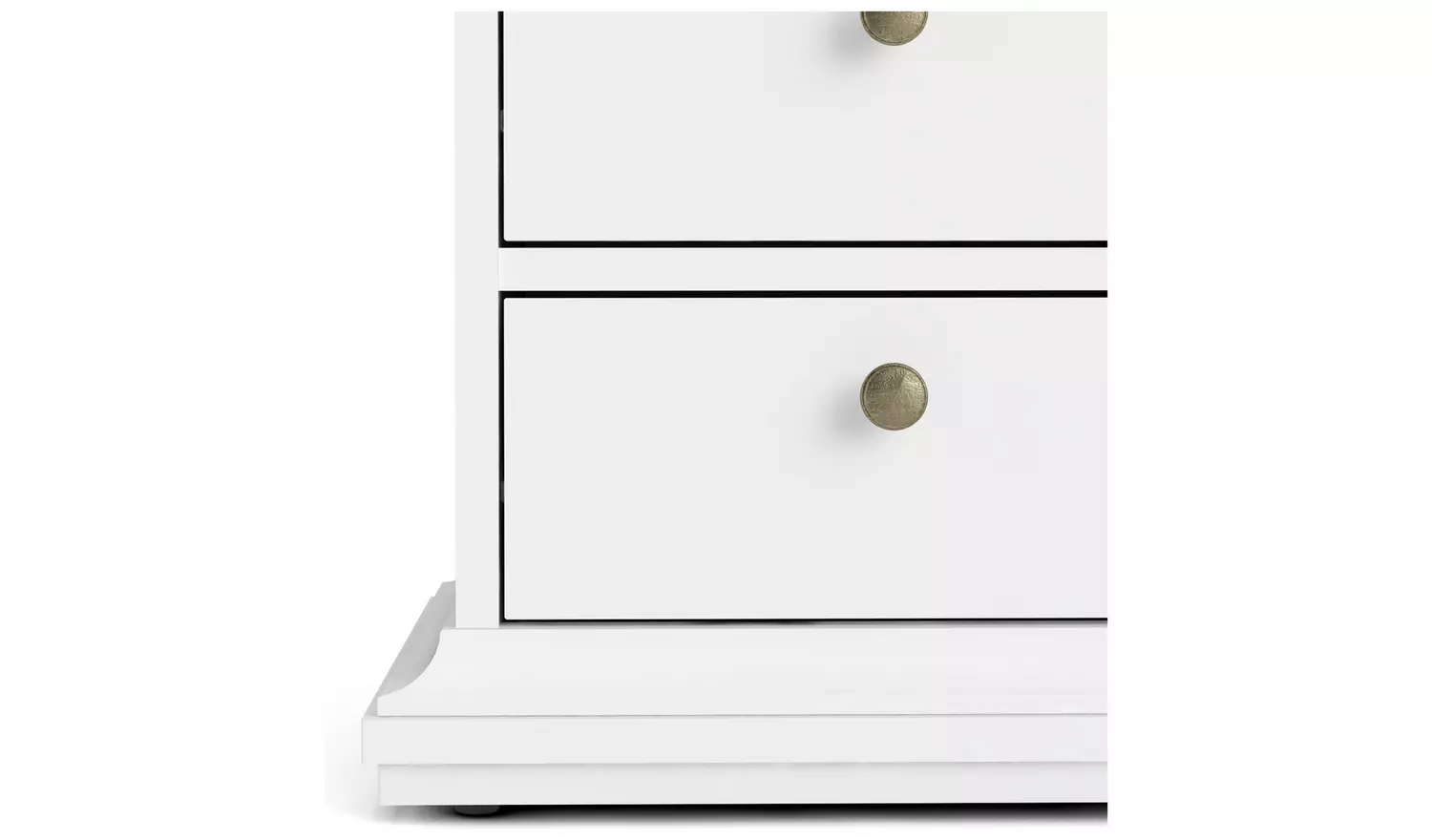 TvilumParis 2 Drawer Bedside Table - White