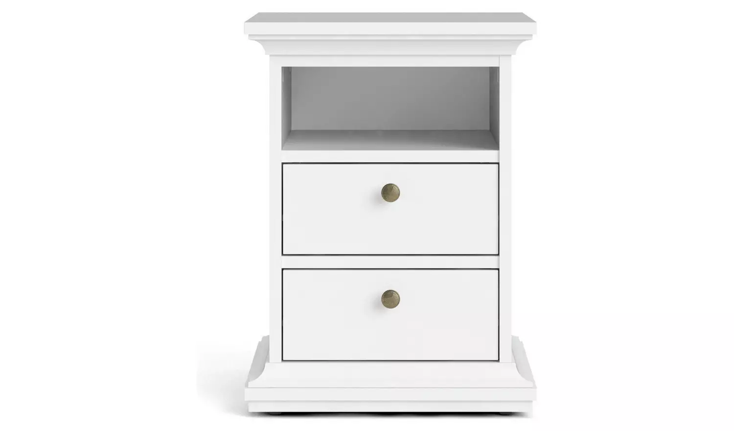 TvilumParis 2 Drawer Bedside Table - White