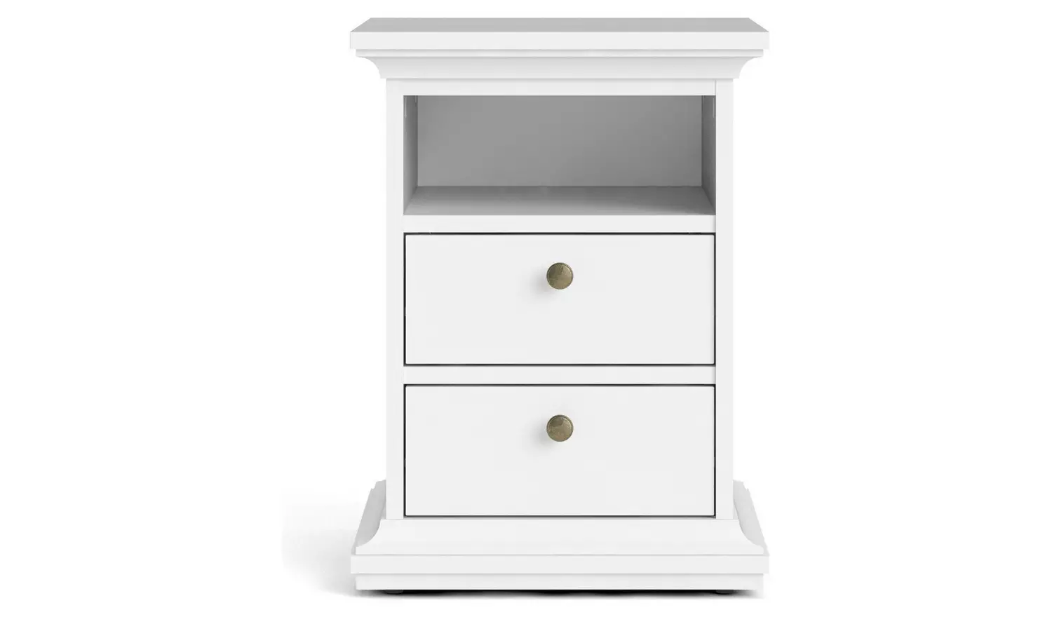 TvilumParis 2 Drawer Bedside Table - White