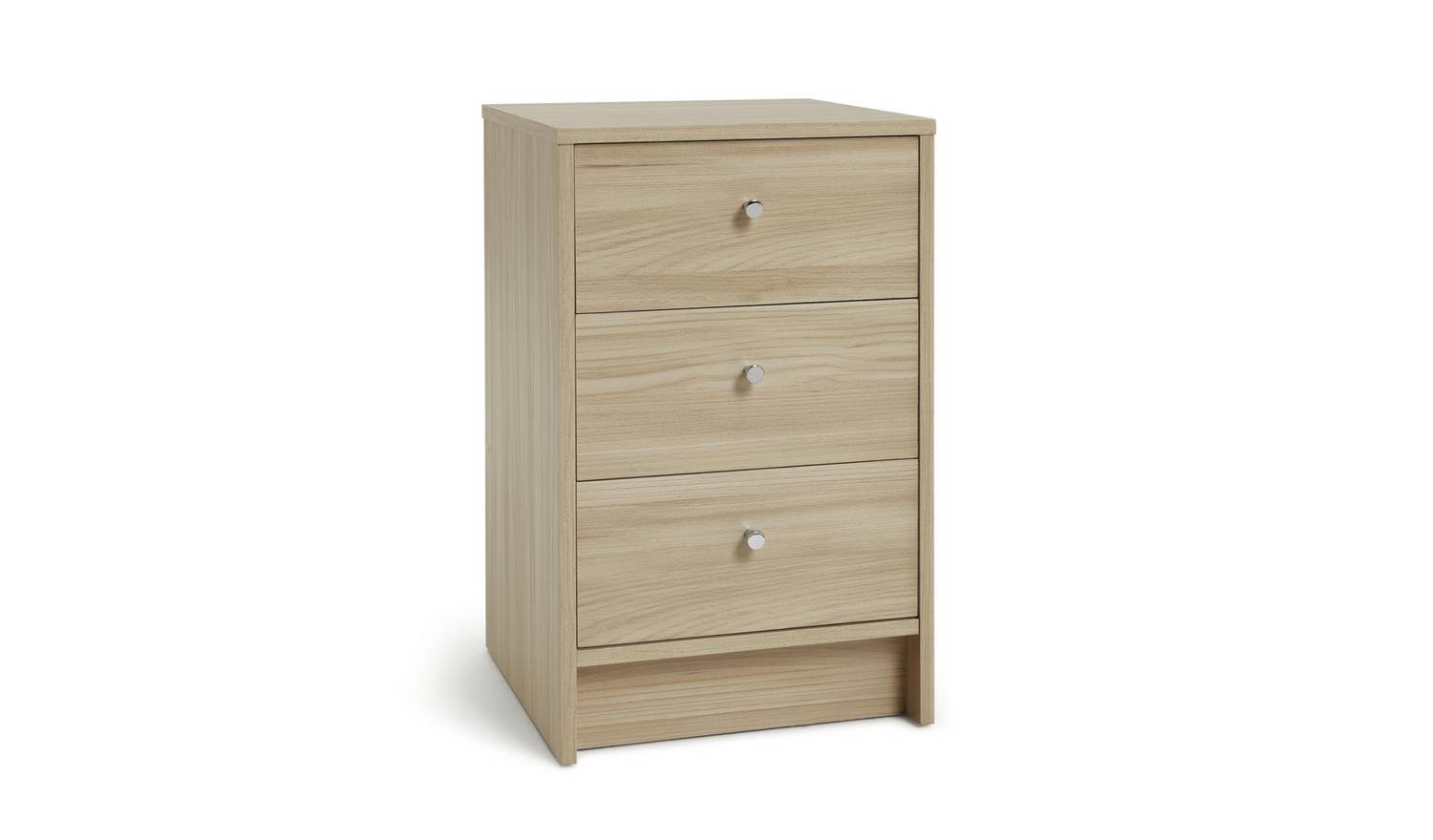 Argos Home Malibu 3 Drawer Bedside Table - Beech Effect