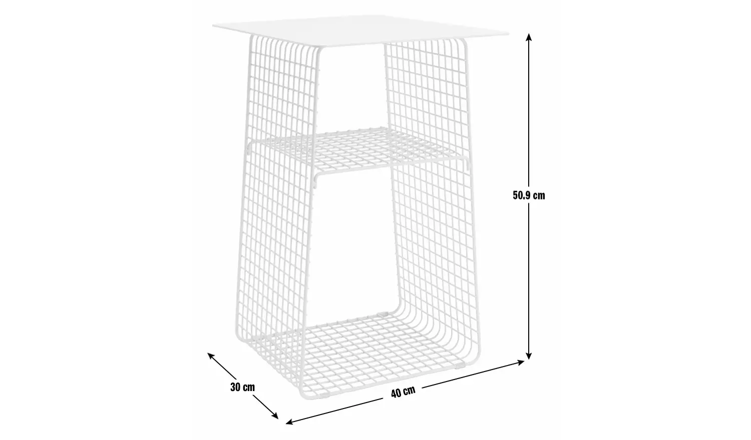 Habitat Cal Metal Bedside Table - Grey