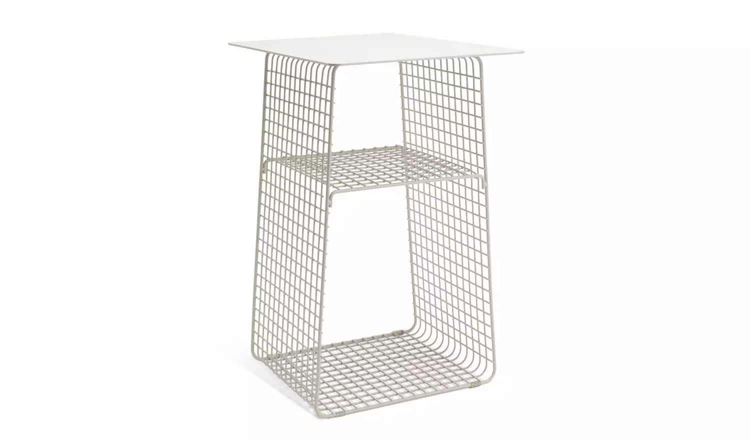 Habitat Cal Metal Bedside Table - Grey
