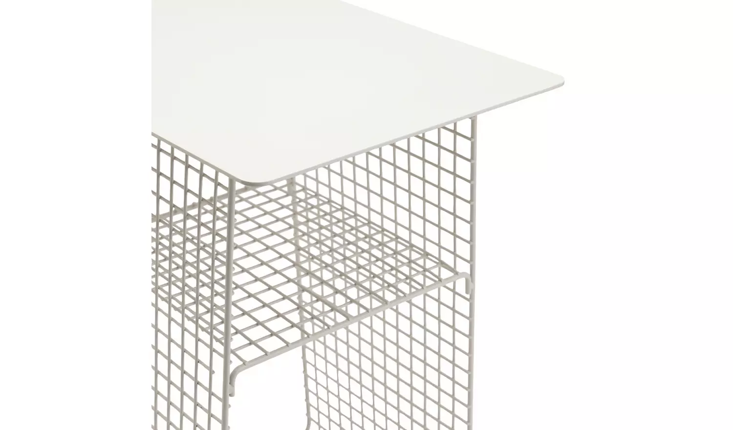 Habitat Cal Metal Bedside Table - Grey