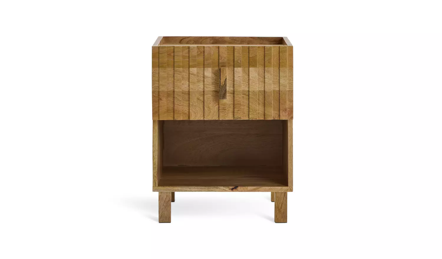 Habitat Jericho 1 Drawer Bedside Table - Natural