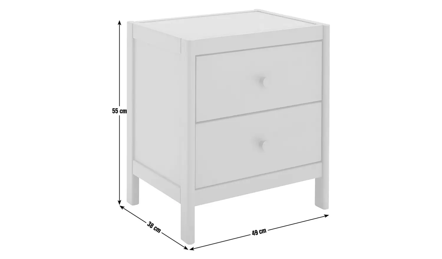 Habitat Bronte 2 Drawer Bedside Table - Green