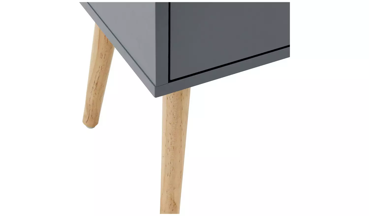 GFW Nyborg 2 Drawer Set of 2 Bedside Table - Grey