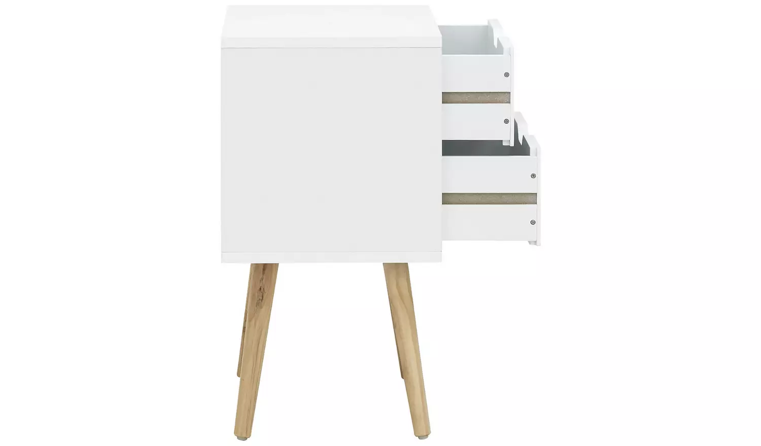 GFW Nyborg 2 Drawer Set of 2 Bedside Table - White