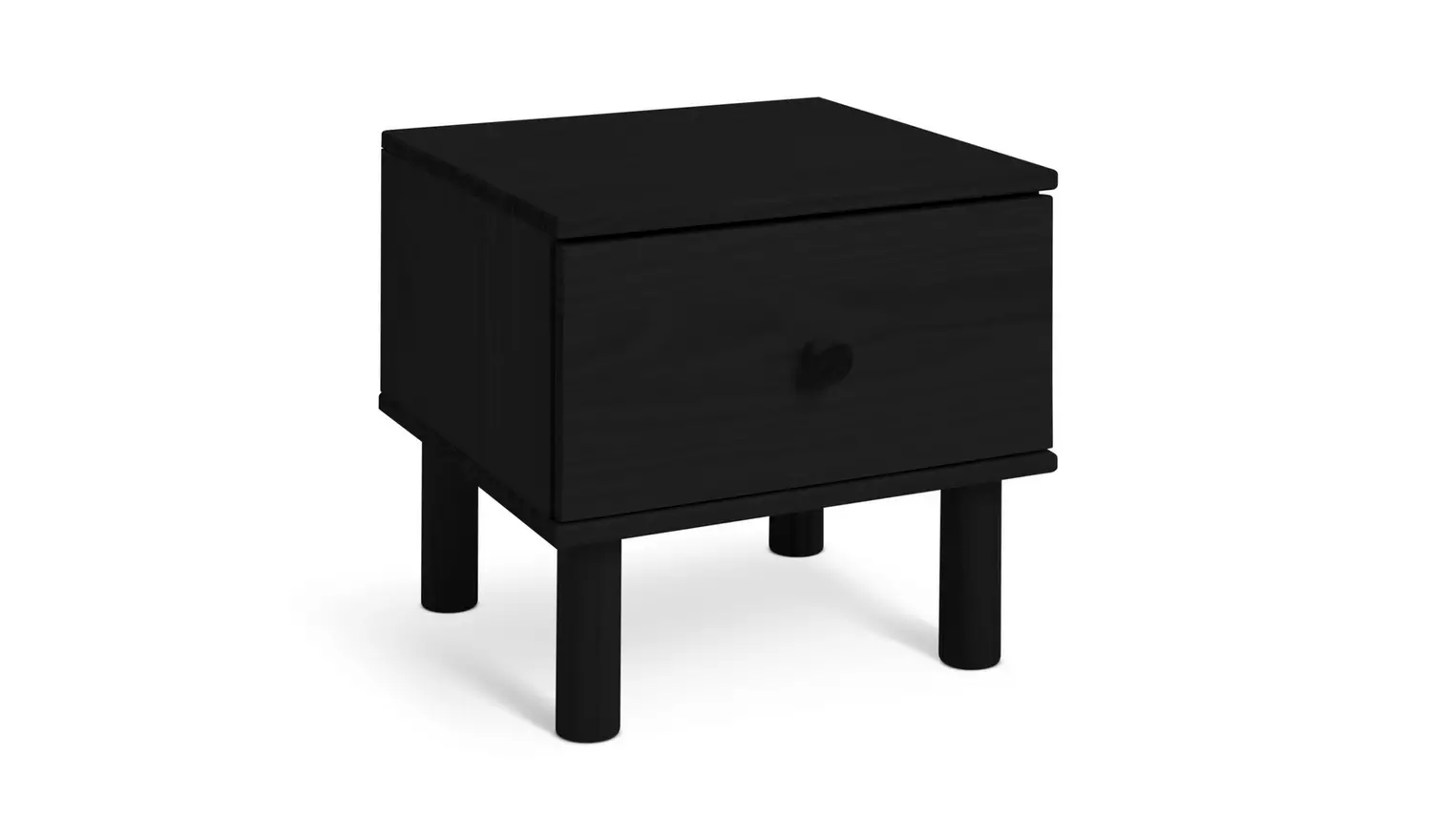 Habitat Akio 1 Drawer Bedside Table - Black