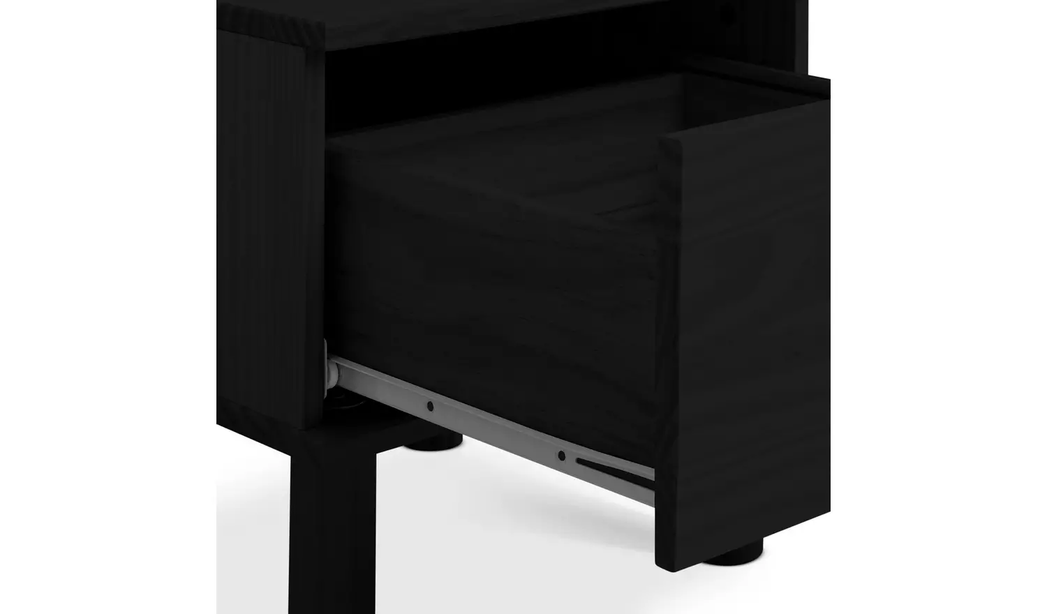 Habitat Akio 1 Drawer Bedside Table - Black