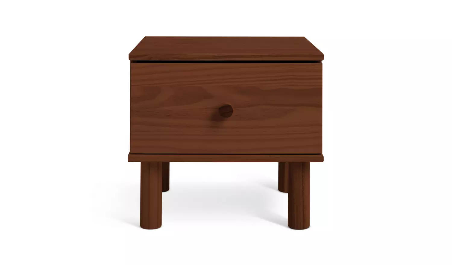 Habitat Akio 1 Drawer Bedside Table - Walnut