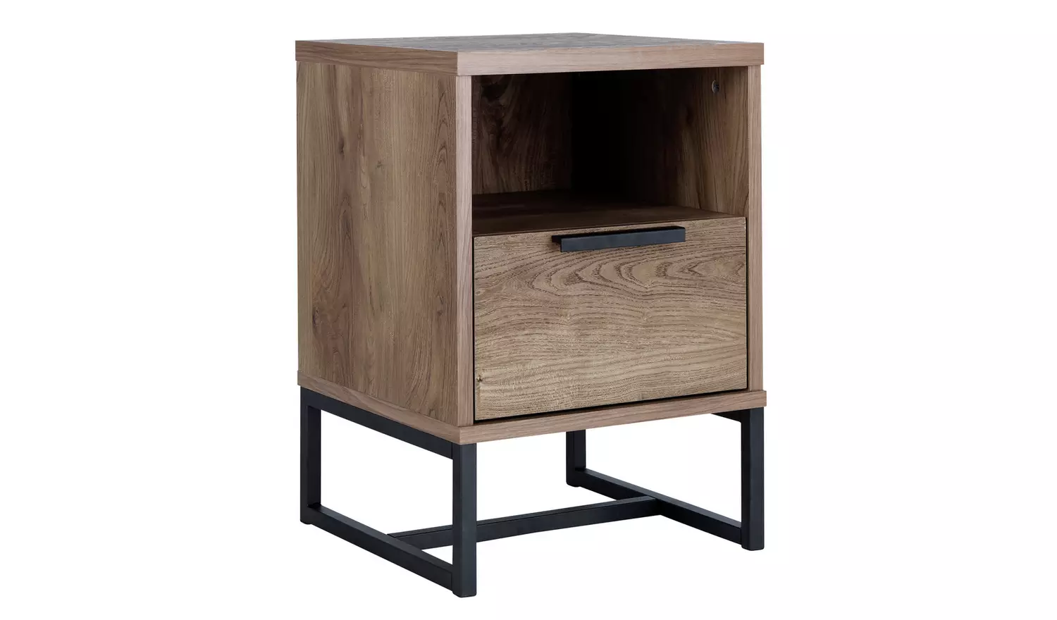 Habitat Nomad 1 Drawer Bedside Table - Oak Effect