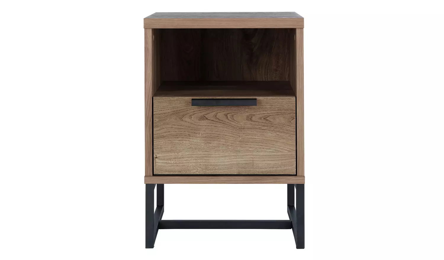 Habitat Nomad 1 Drawer Bedside Table - Oak Effect