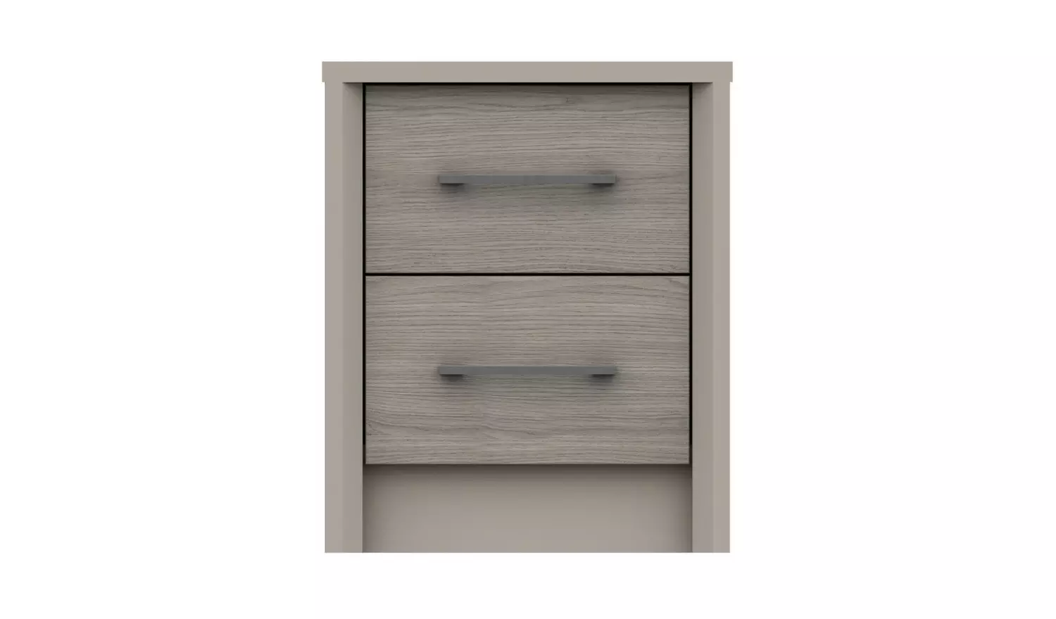 Lancaster 2 Drawer Bedside Table - Grey