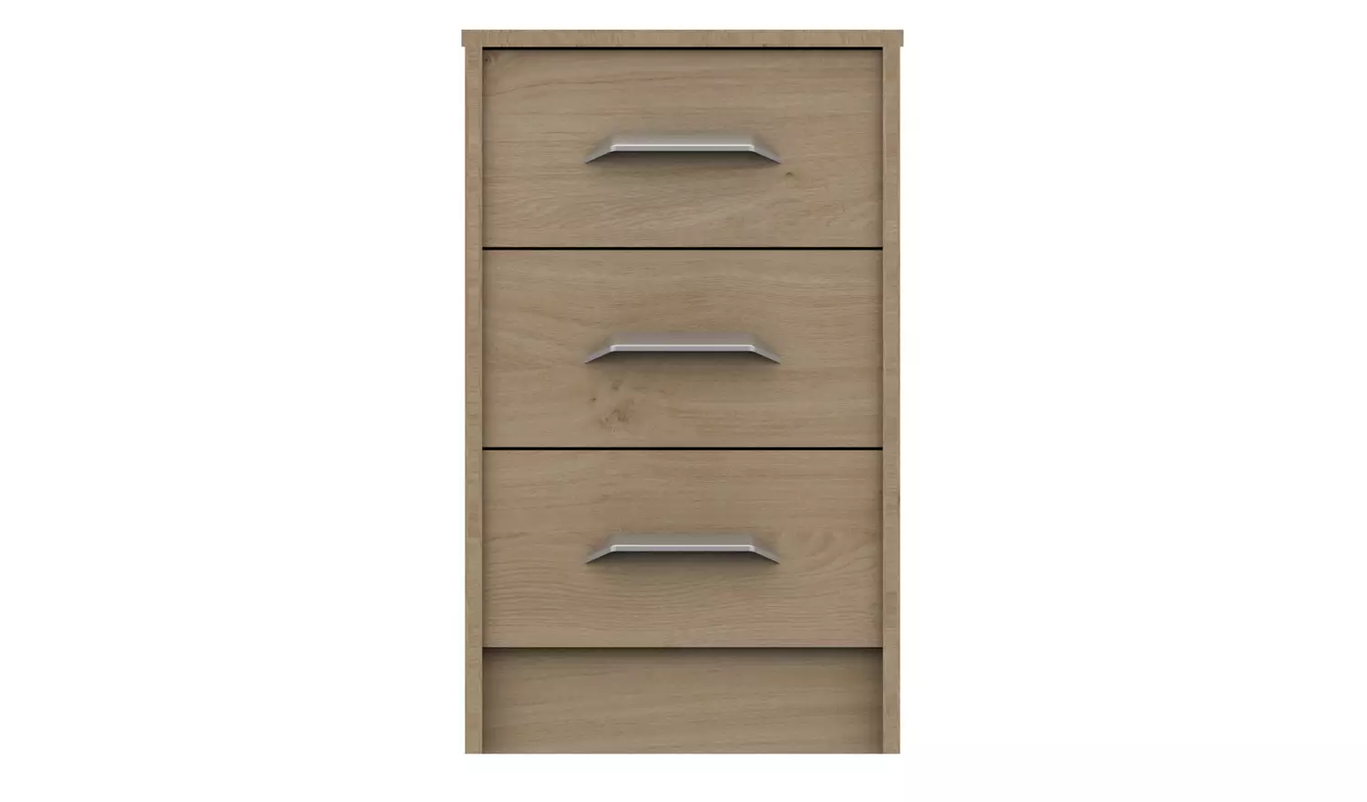 Ashdown 3 Drawer Bedside Table - Oak Effect