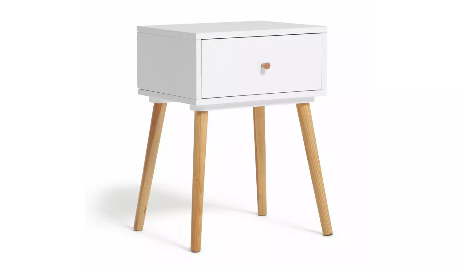 Habitat Otto 1 Drawer Bedside Table - White