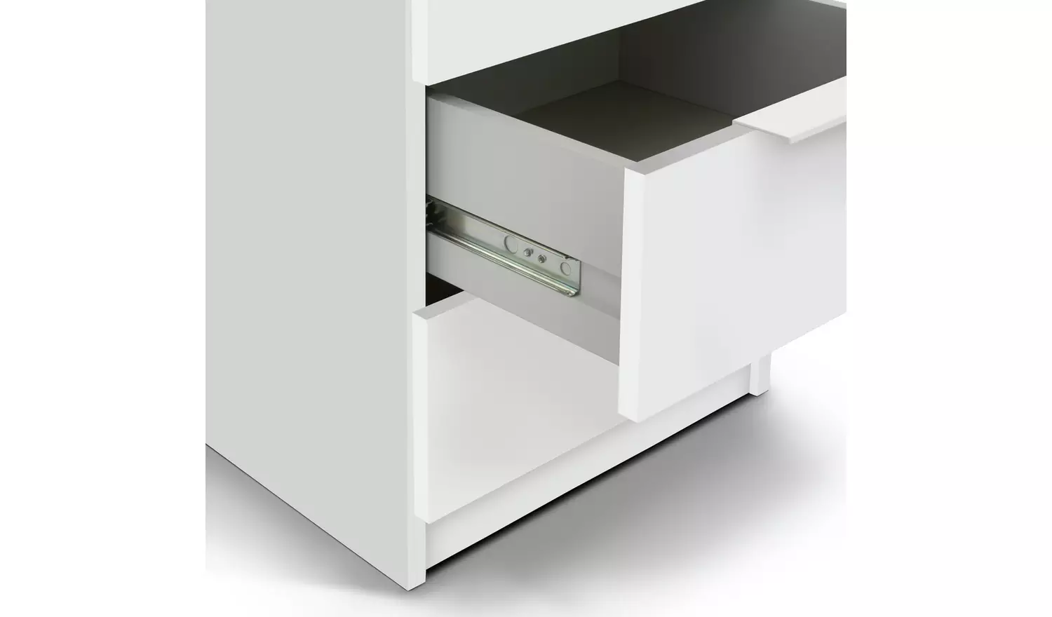 Argos Home Hallingford 3 Drawer Bedside Table - White Gloss