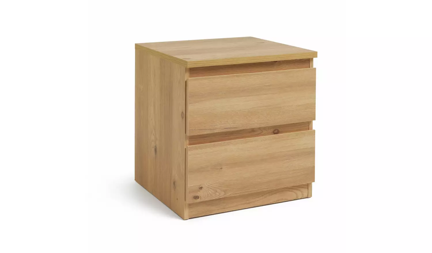 Argos Home Jenson 2 Drawer Bedside Table - Oak Effect