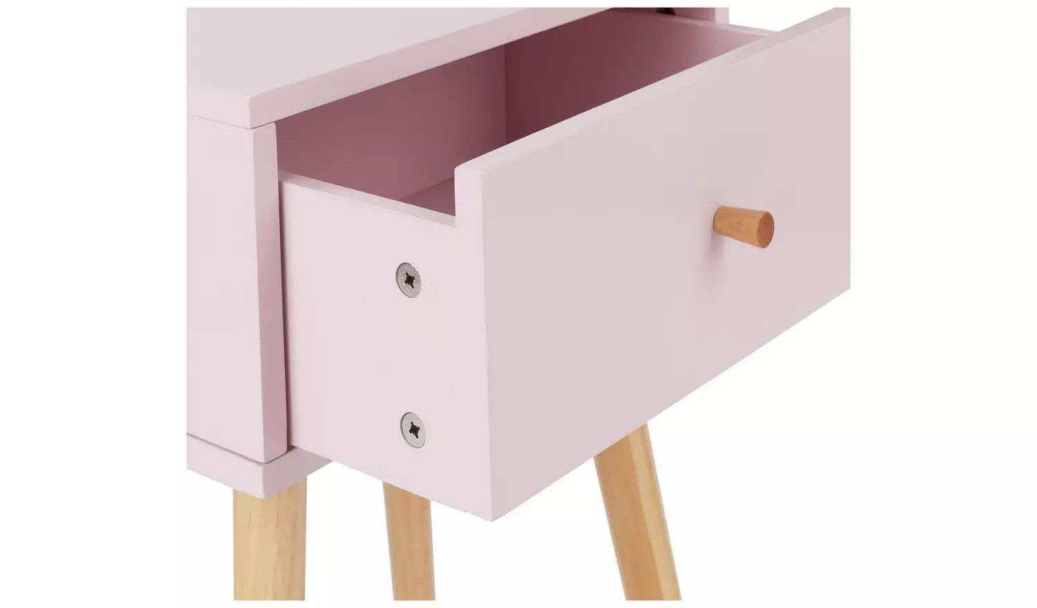 Habitat Otto 1 Drawer Bedside Table - Pink