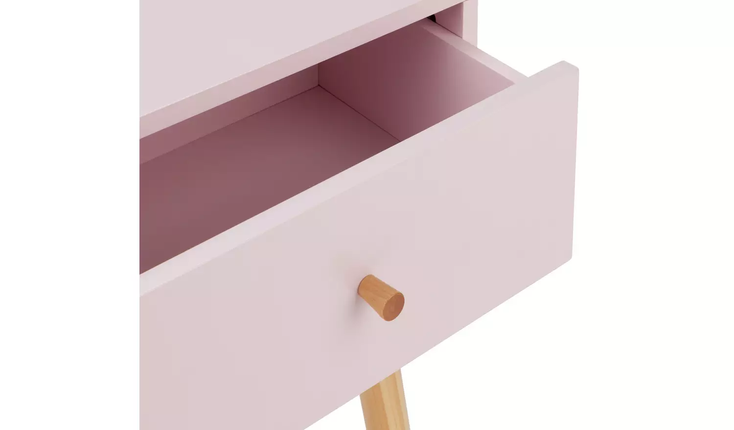 Habitat Otto 1 Drawer Bedside Table - Pink
