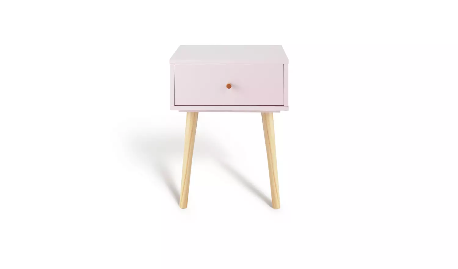 Habitat Otto 1 Drawer Bedside Table - Pink