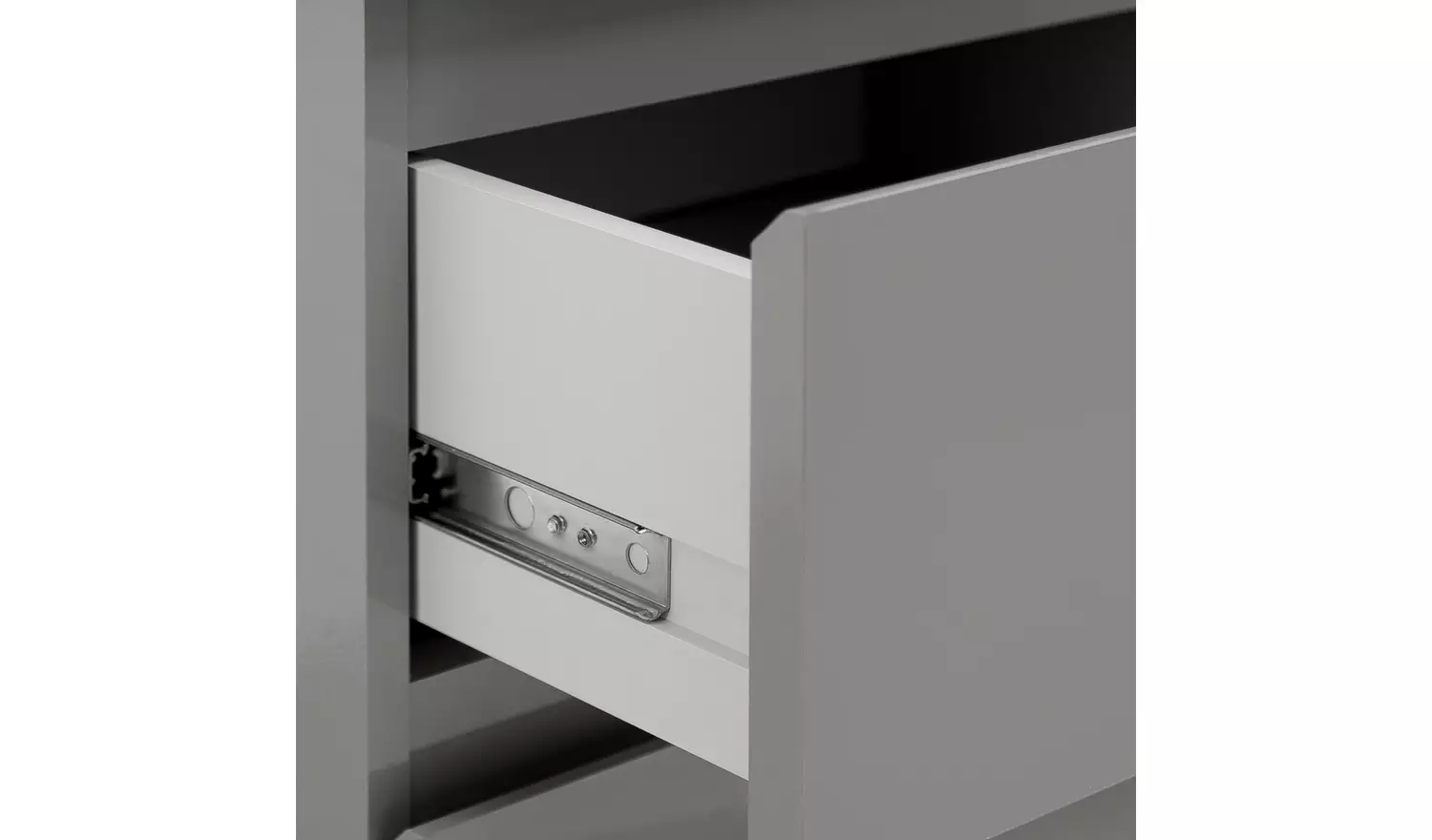 Argos Home Jenson Set of 2 Drawer Bedside Table - Grey Gloss