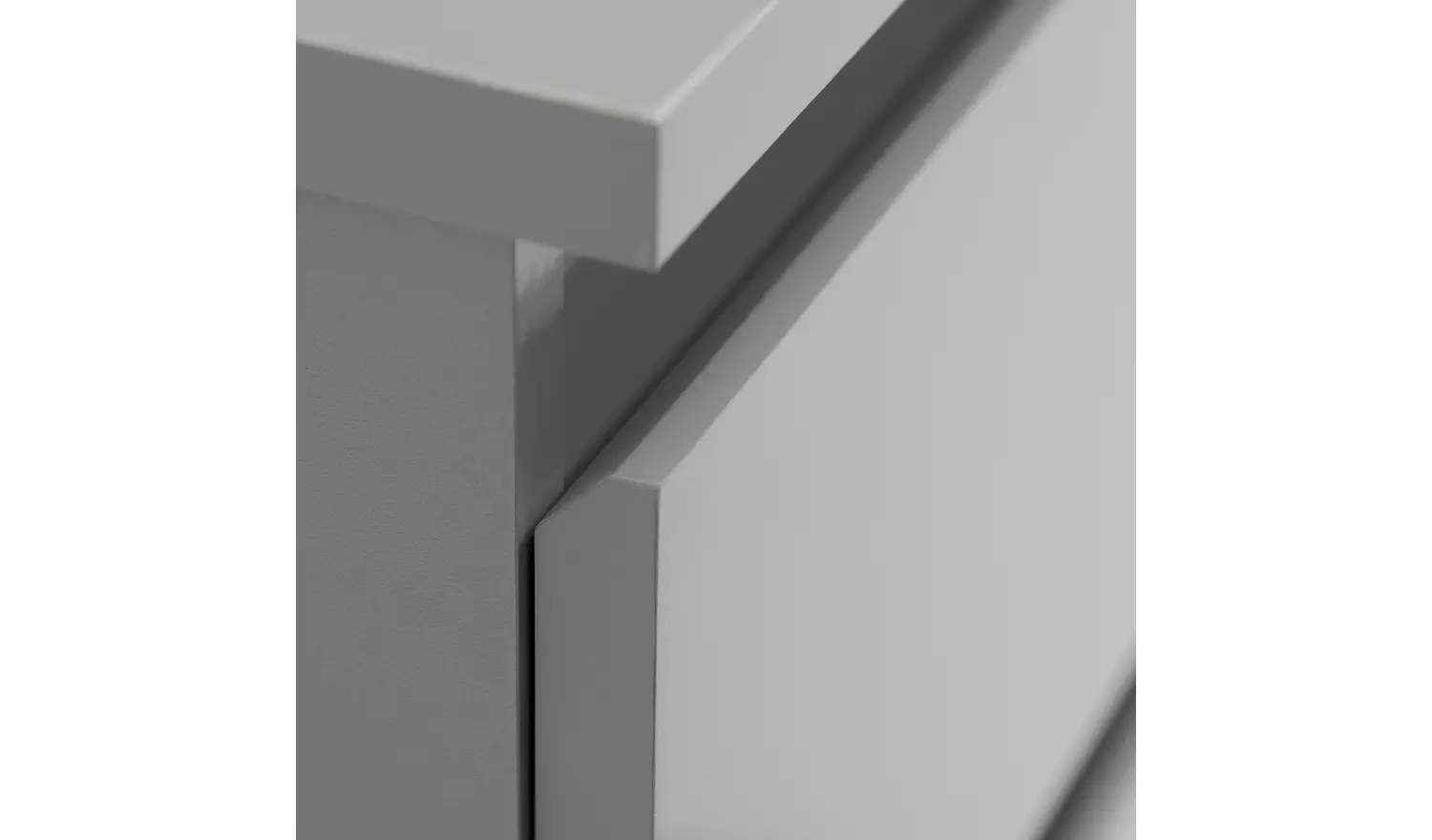 Argos Home Jenson Set of 2 Drawer Bedside Table - Grey Gloss