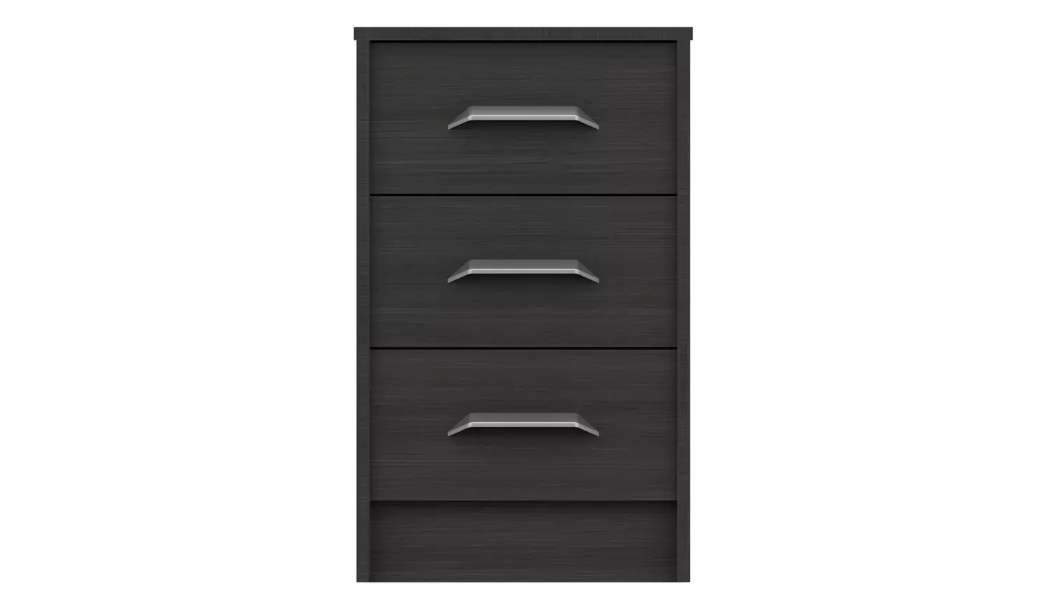 Ashdown 3 Drawer Bedside Table - Dark Grey