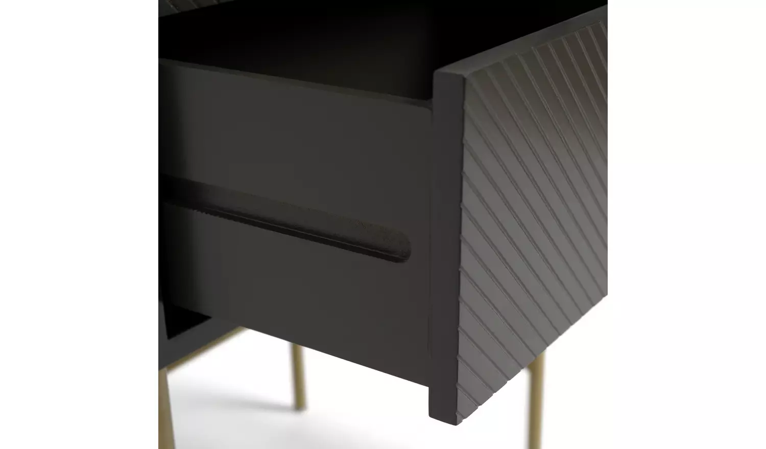 Habitat Barcelona 2 Drawer Bedside Table - Charcoal