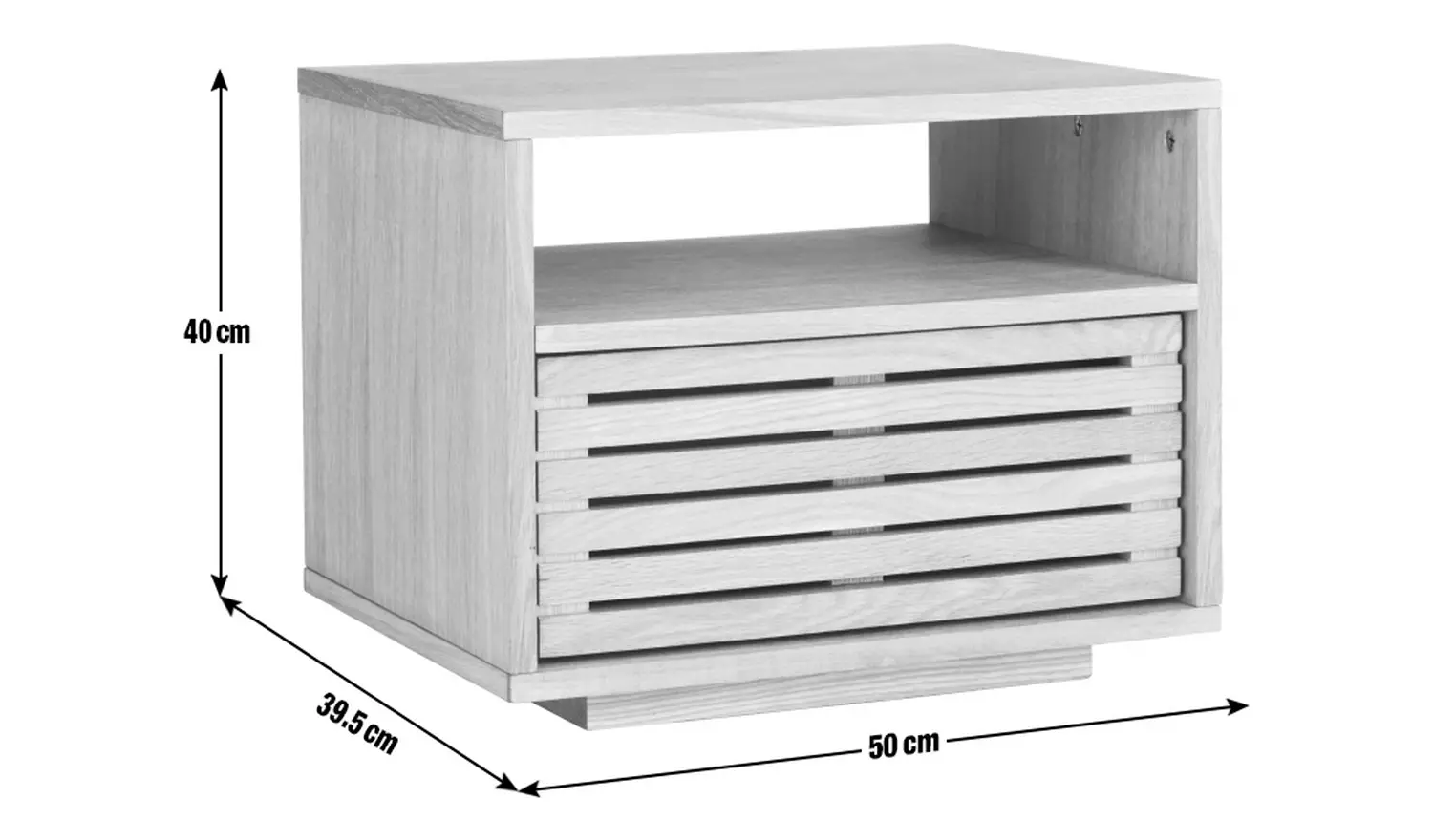 Habitat Max Oak Bedside Table - Oak