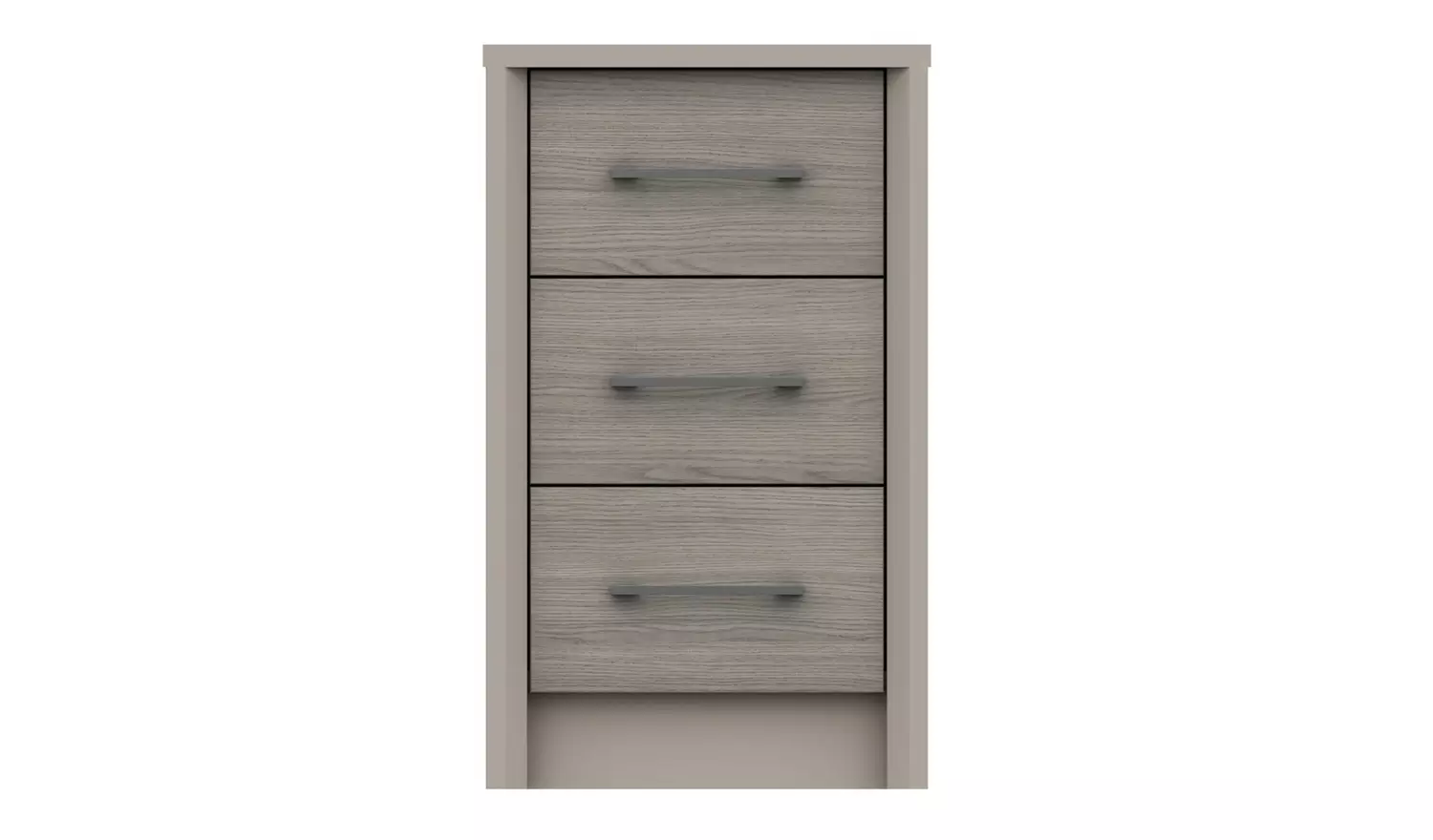 Lancaster 3 Drawer Bedside Table - Grey