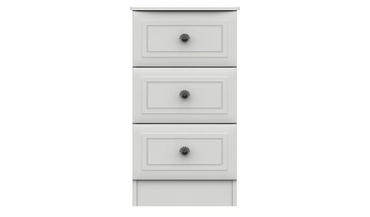 Rendlesham 3 Drawer Bedside Table - White