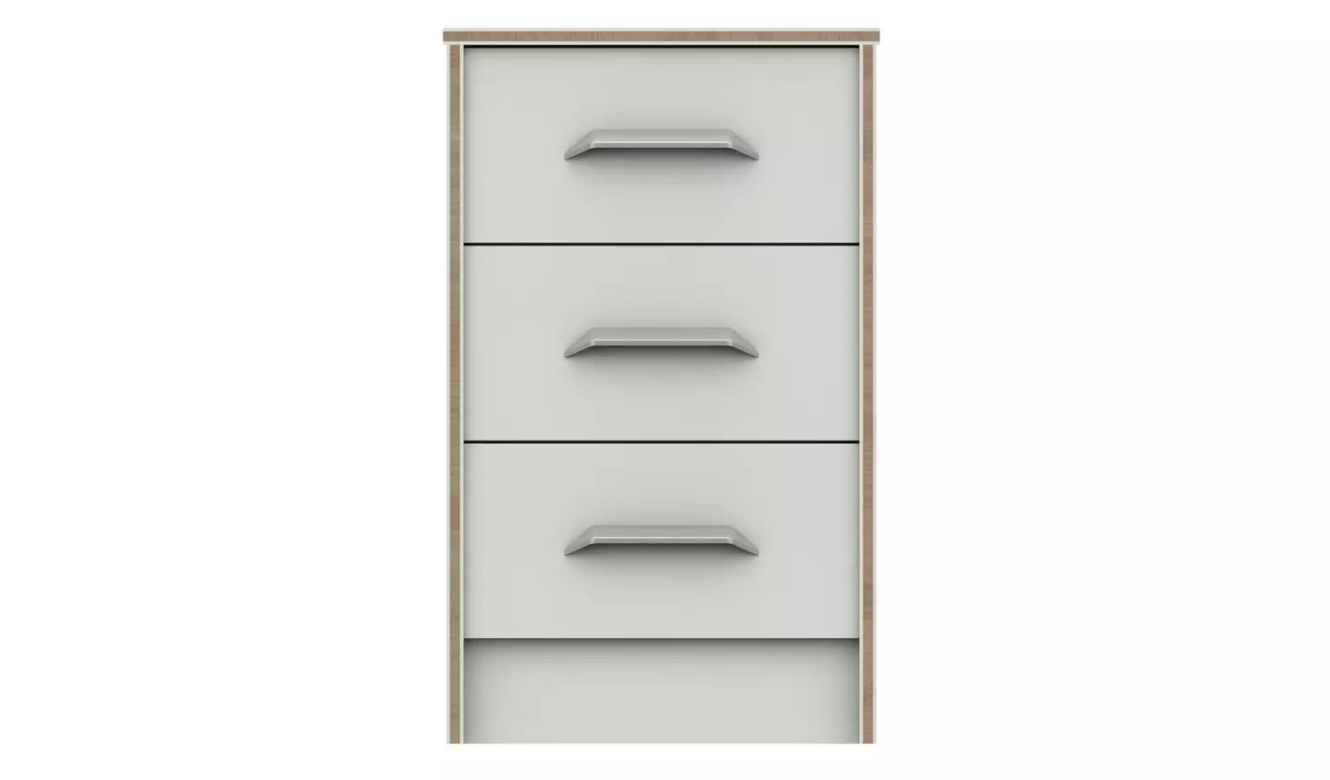 Ashdown 3 Drawer Bedside Table - White
