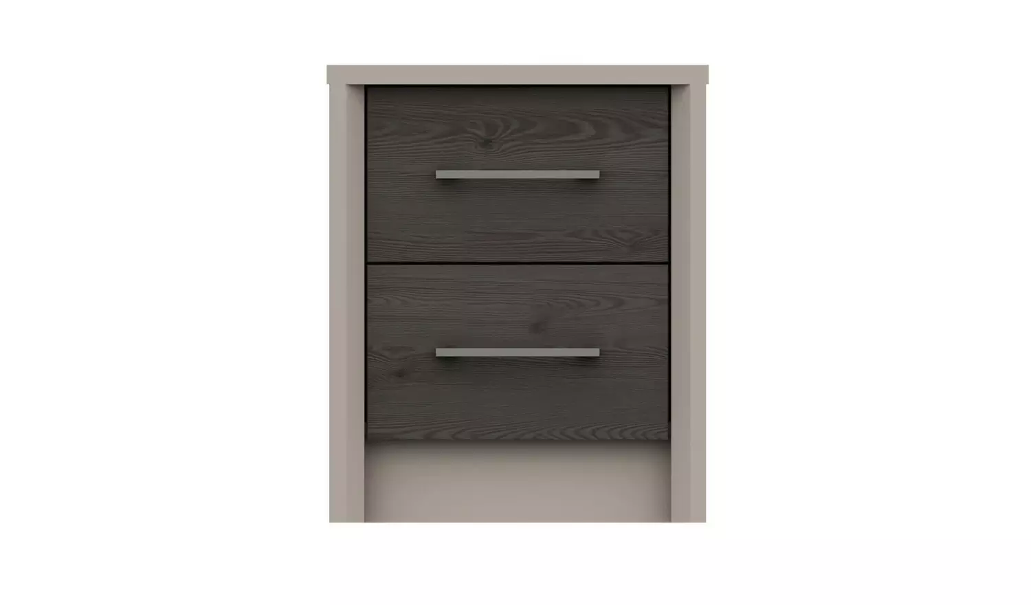 Lancaster 2 Drawer Bedside Table - Dark Grey