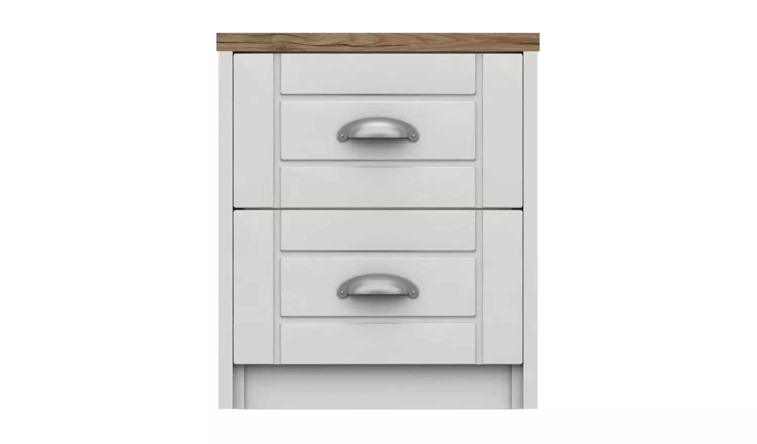 Kielder 2 Drawer Bedside Table - White