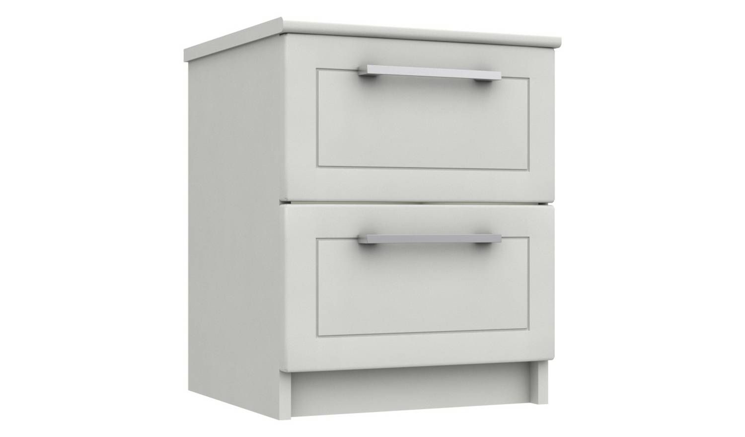 Hatfield 2 Drawer Bedside Table - White Gloss