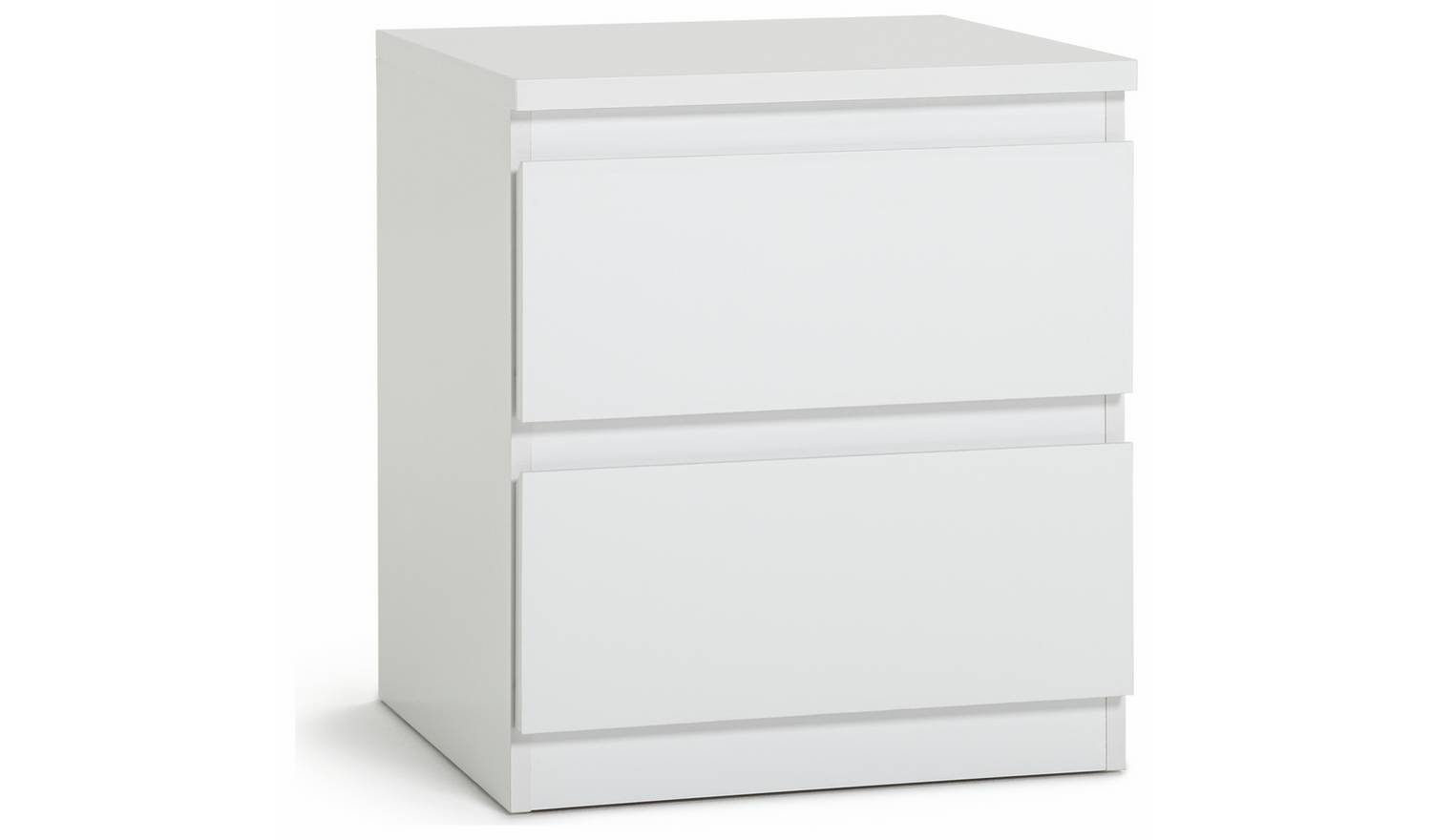 Argos Home Jenson 2 Drawer Bedside Table - White Gloss