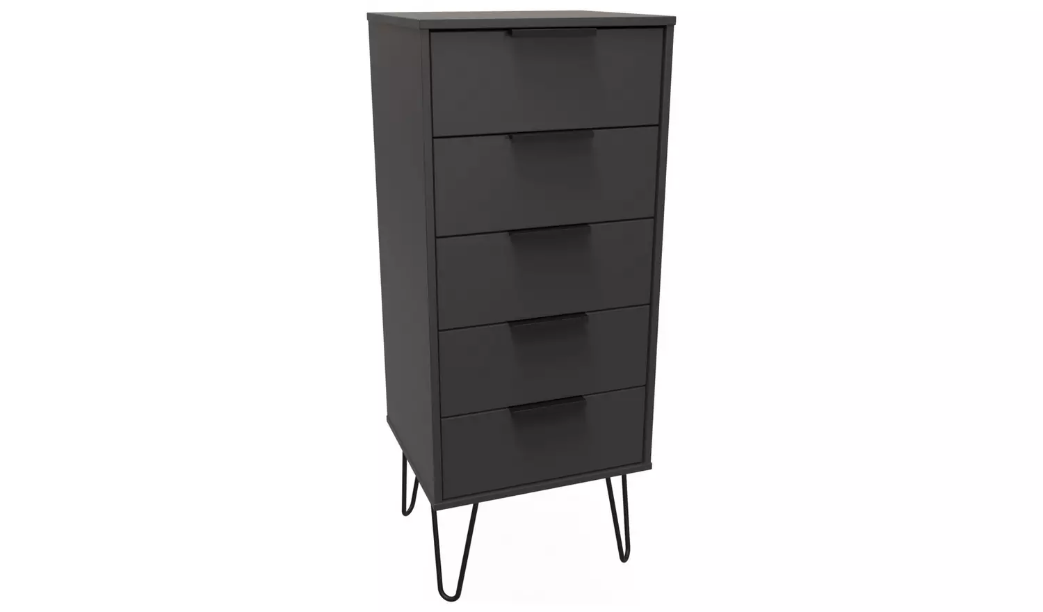 Livara Verona 5 Drawer Tallboy - Grey