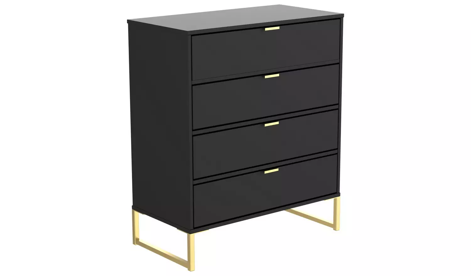 Livara Messina 4 Drawer Chest - Black