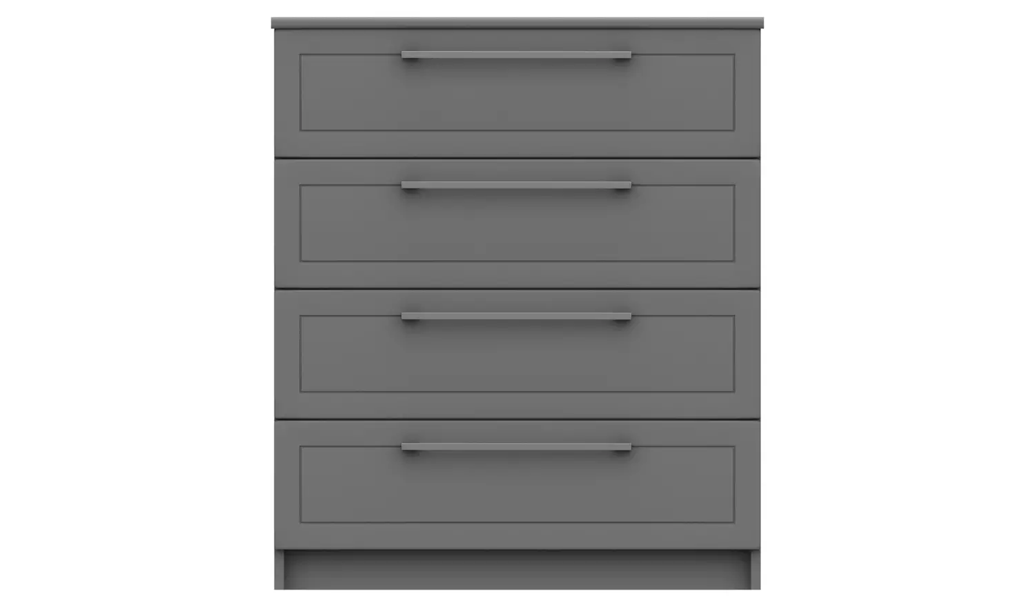 Hatfield 4 Drawer Chest - Dark Grey Gloss