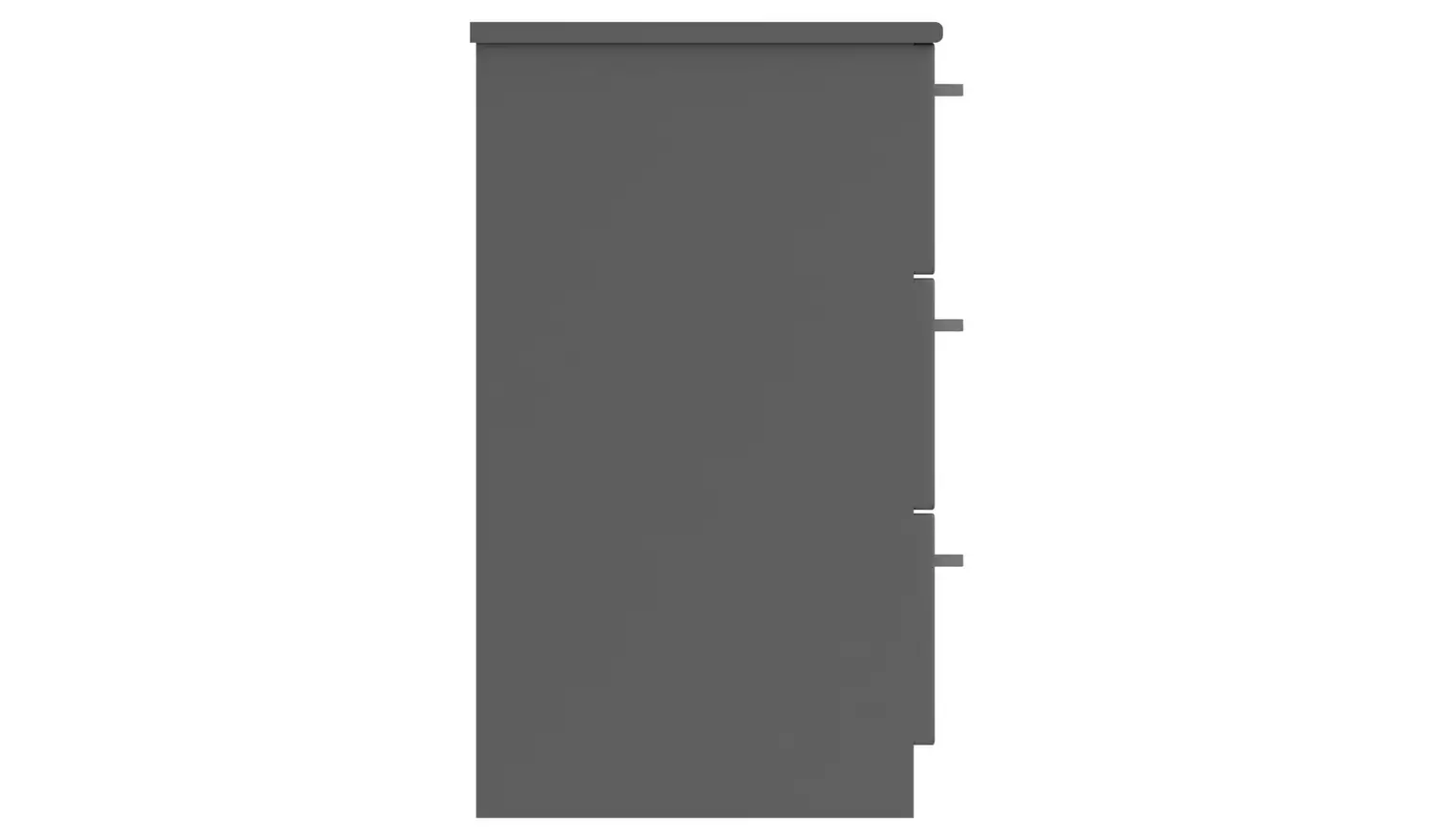 Hatfield 6 Drawer Chest - Dark Grey Gloss