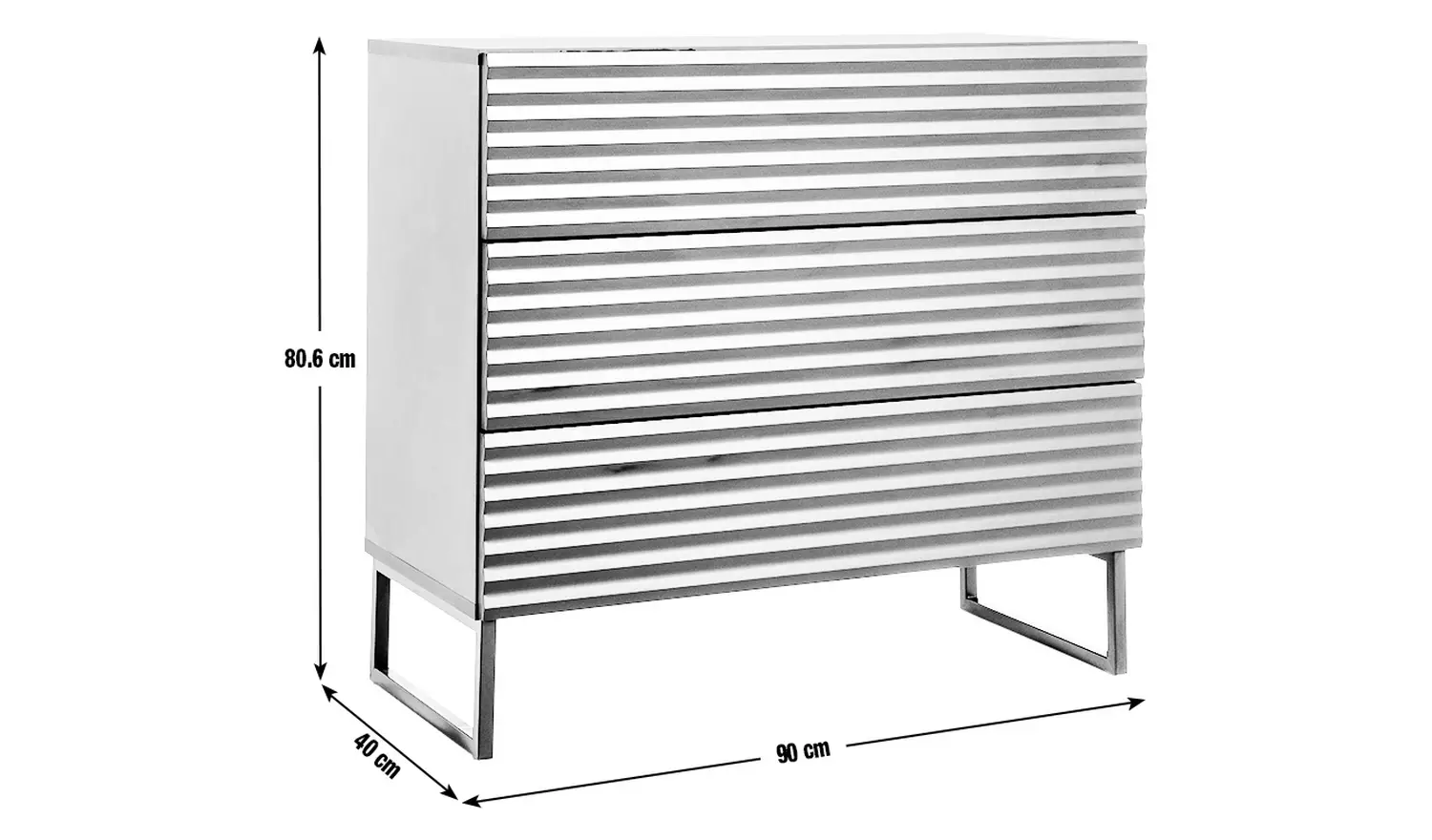 Habitat Cairo 3 Drawer Chest - Black