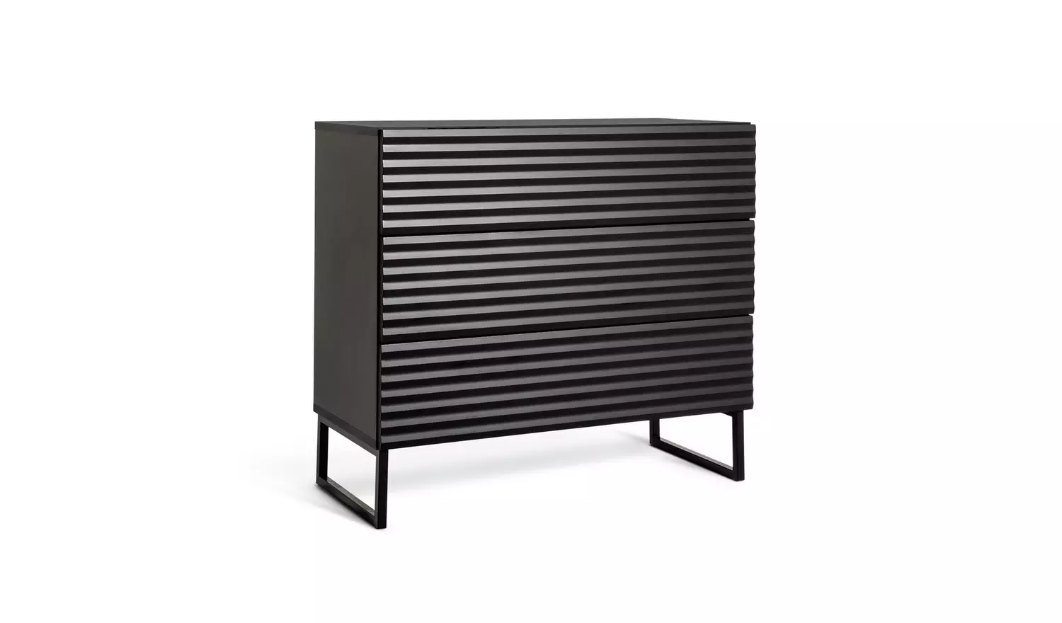 Habitat Cairo 3 Drawer Chest - Black