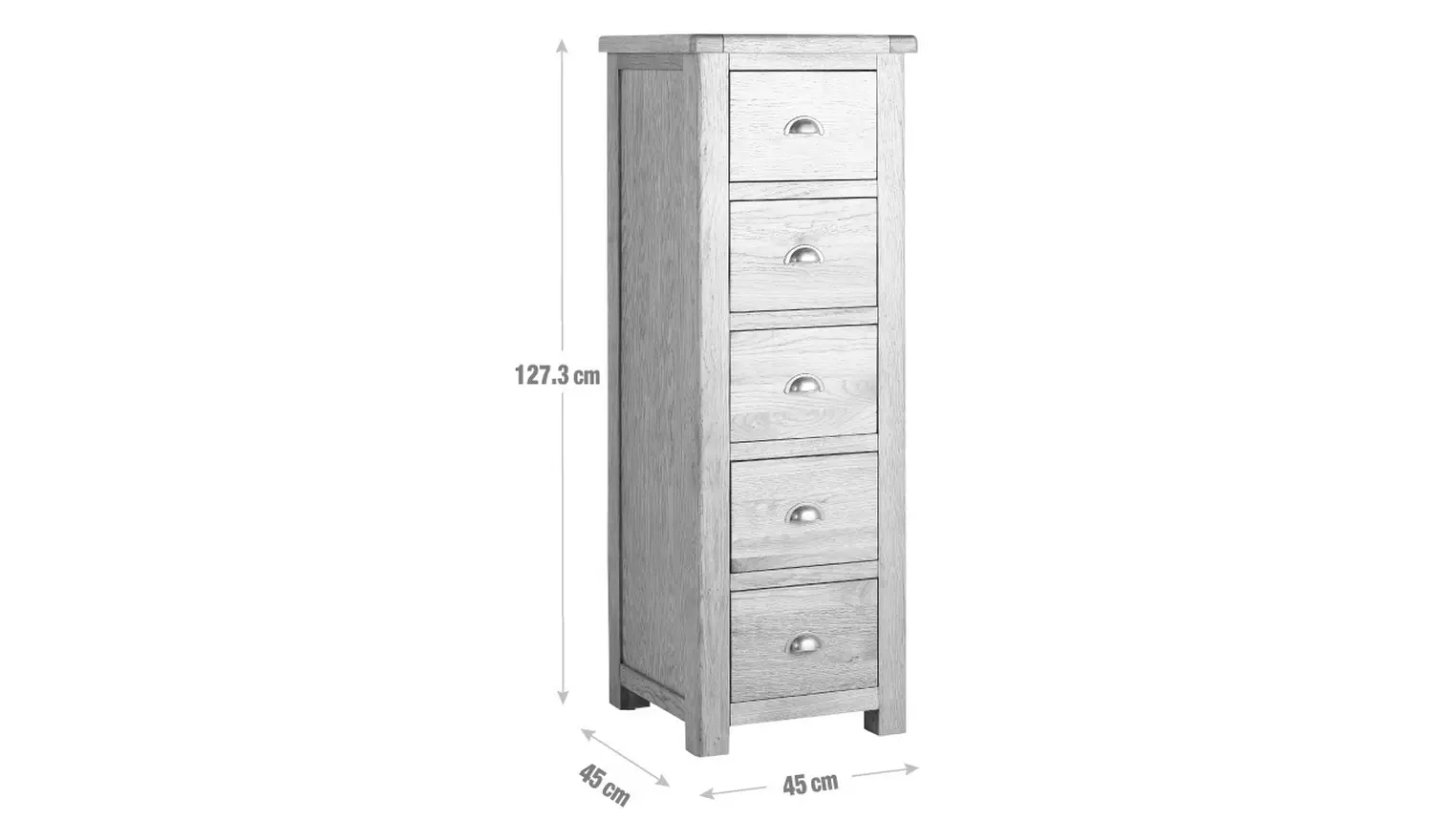 Argos Home Kent 5 Drawer Tallboy - Oak