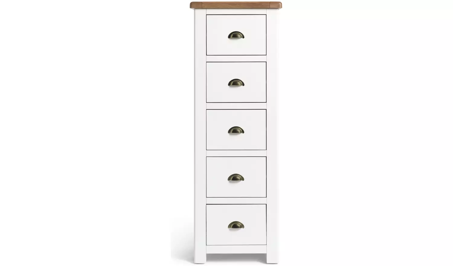 Argos Home Kent 5 Drawer Tallboy - CreamAnd Oak