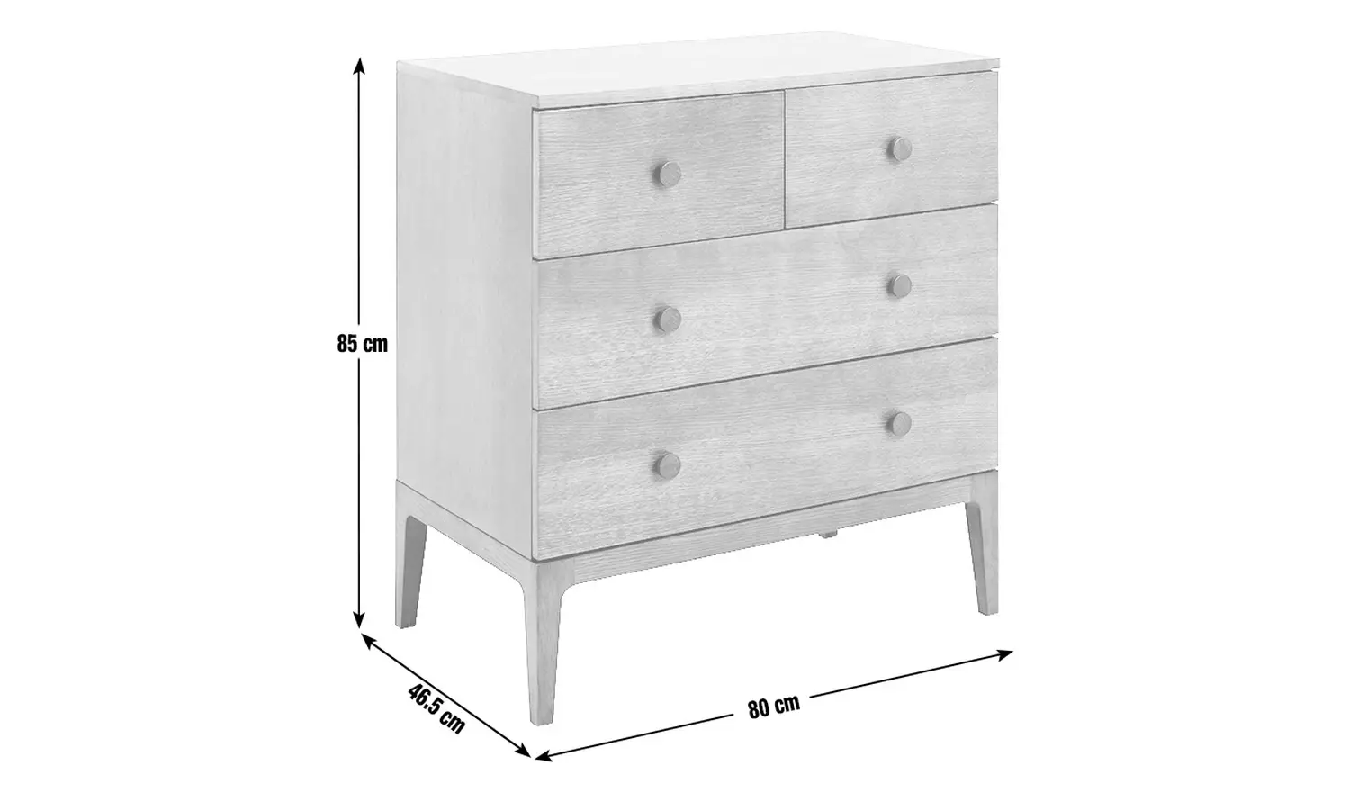 Habitat Loxley 4 Drawer Chest - Walnut