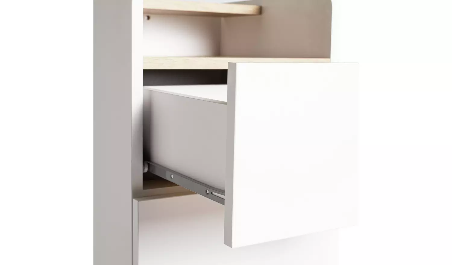 Habitat Skandi 5 Drawer Tallboy - White Two Tone