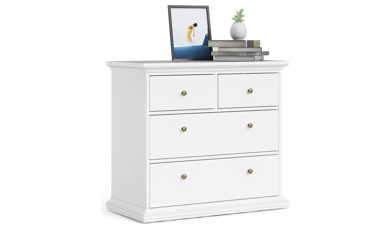 Tvilum Paris 4 Drawer Chest - White