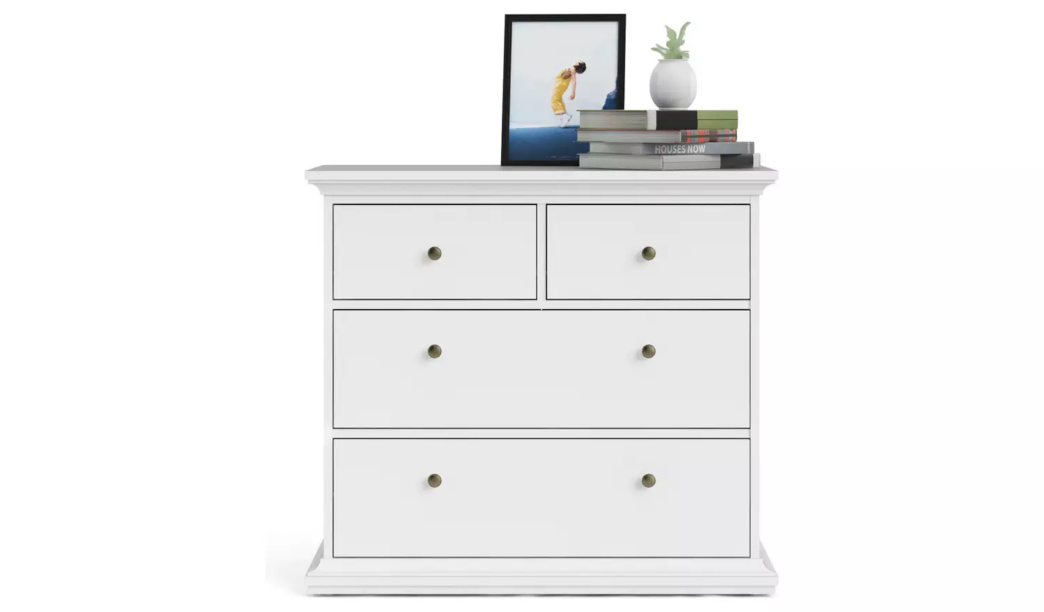 Tvilum Paris 4 Drawer Chest - White